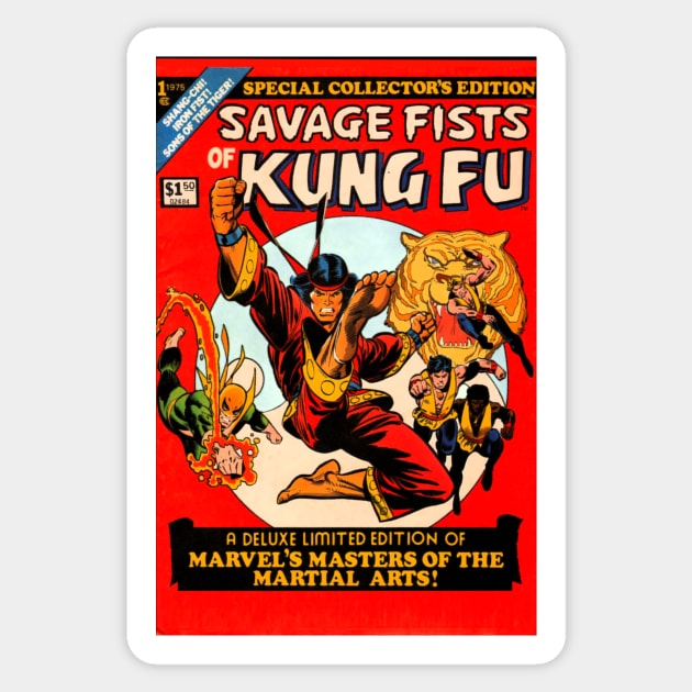 Comic No 1 First Edition - Savage Fists of Kung Fu Sticker by Quentin1984